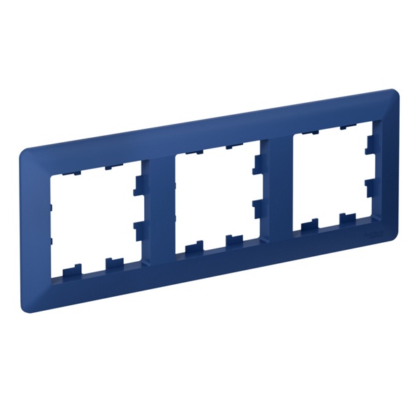 Рамка SE AtlasDesign Air 3 поста, аквамарин/дымчатый черный