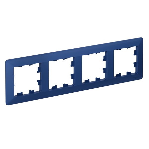 Рамка SE AtlasDesign Air 4 поста, аквамарин/дымчатый черный