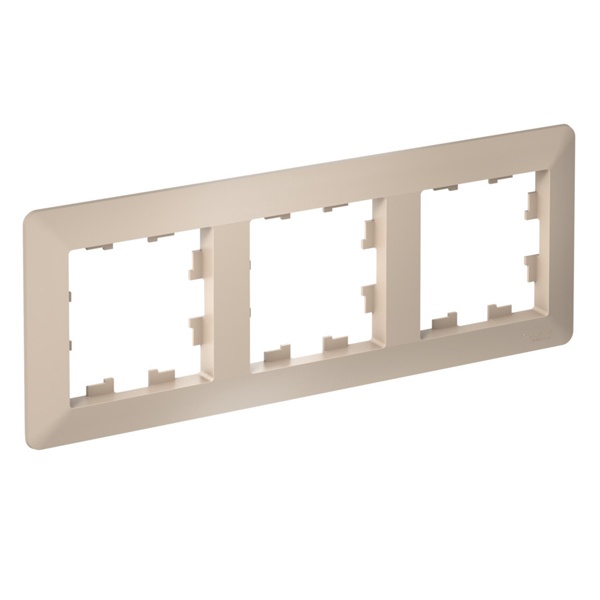 Рамка SE AtlasDesign Air 3 поста, песочный/дымчатый белый