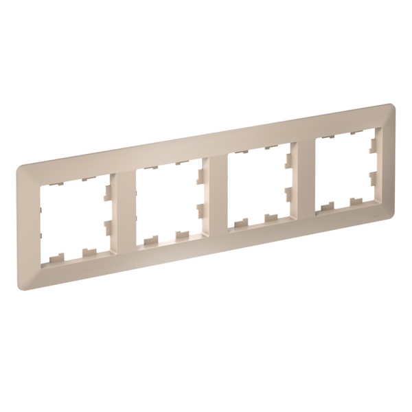 Рамка SE AtlasDesign Air 4 поста, песочный/дымчатый белый
