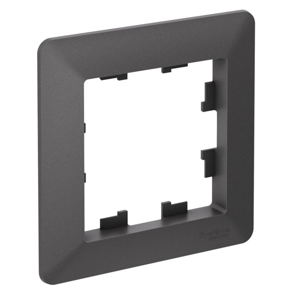 Рамка SE AtlasDesign Air 1 пост, базальт/дымчатый черный