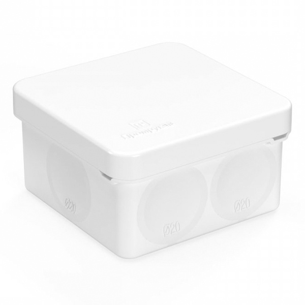 Коробка распределительная Промрукав 70х70х40 двухкомпонентная безгалогенная (HF) белая [упак. 150шт]