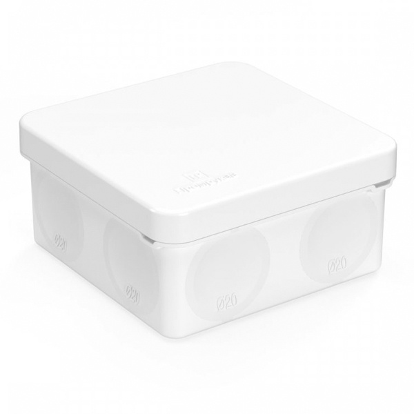 Коробка распределительная Промрукав 80х80х40 двухкомпонентная безгалогенная (HF) белая [упак. 132шт]