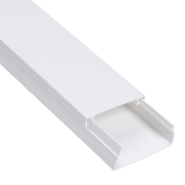 Кабель-канал ИЭК с крышкой 12х12 ПВХ белый 2м/шт [уп.120м] Ecoline (кабельный короб)