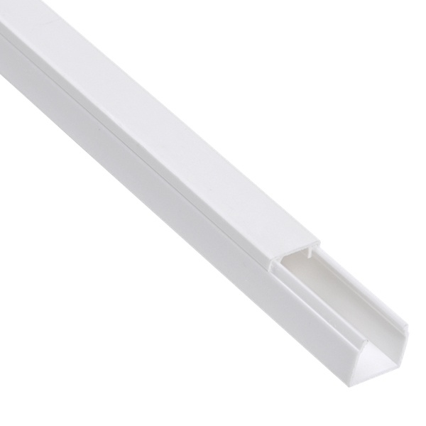 Кабель-канал ИЭК с крышкой 15х10 ПВХ белый 2м/шт [уп.144м] Ecoline (кабельный короб)