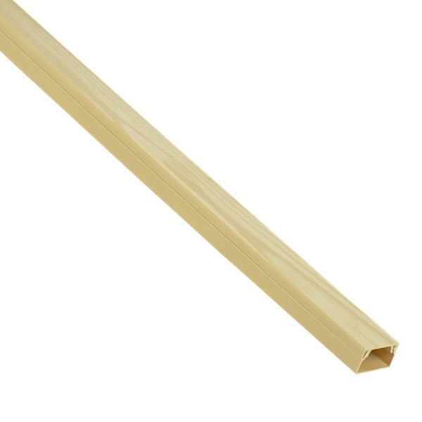 Кабель-канал ИЭК с крышкой 15х10 ПВХ сосна 2м/шт [уп.144м] Ecoline (кабельный короб)