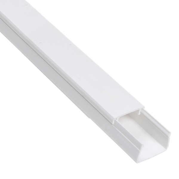 Кабель-канал ИЭК с крышкой 20х10 ПВХ белый 2м/шт [уп.96м] Ecoline (кабельный короб)