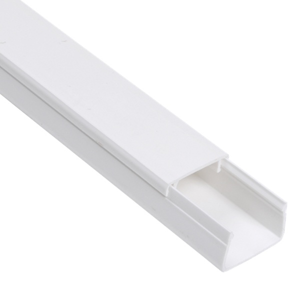 Кабель-канал ИЭК с крышкой 25х16 ПВХ белый 2м/шт [уп.50м] Ecoline (кабельный короб)