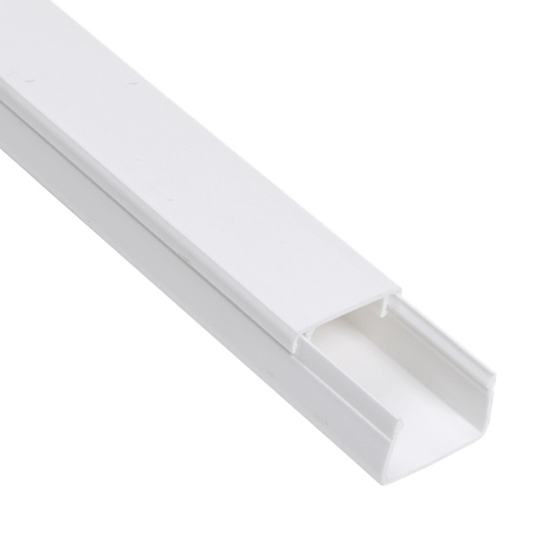 Кабель-канал ИЭК с крышкой 25х25 ПВХ белый 2м/шт [уп.32м] Ecoline (кабельный короб)