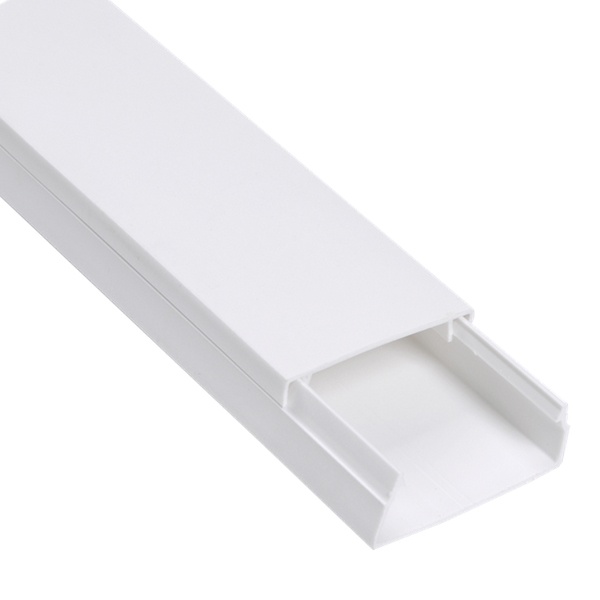 Кабель-канал ИЭК с крышкой 60х40 ПВХ белый 2м/шт [уп.18м] Ecoline (кабельный короб)