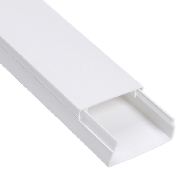 Кабель-канал ИЭК с крышкой 100х40 ПВХ белый 2м/шт [уп.8м] Ecoline (кабельный короб)