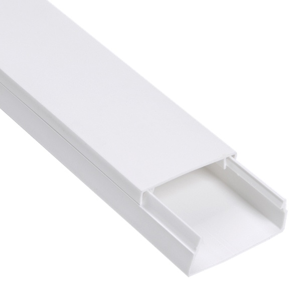 Кабель-канал ИЭК с крышкой 100х60 ПВХ белый 2м/шт [уп.8м] Ecoline (кабельный короб)