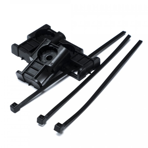 Комплекты крепления Промрукав площадка для прямого монтажа черная со стяжкой 2,5х100 мм [упак 100шт]