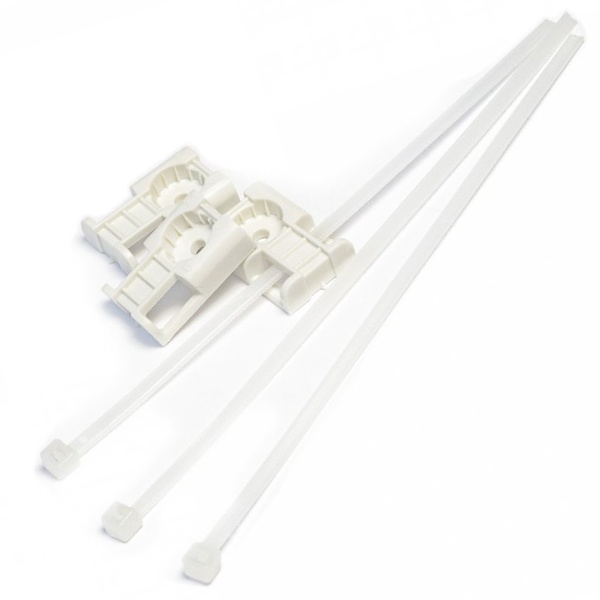 Комплекты крепления Промрукав площадка для прямого монтажа белая со стяжкой 3,6х150 мм [упак 100шт]