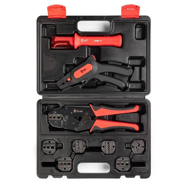 Универсальный набор инструментов КВТ СКМ-2 опрессовка, снятие изоляции с диэлектрическим ножом