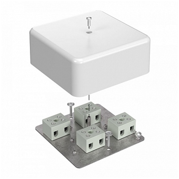 Коробка огнестойкая Промрукав для кабель-канала (латунь) RAL9003 103х103х45 мм (22 шт/кор)