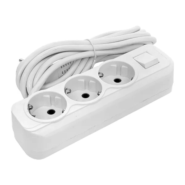 Удлинитель EKF Эксперт 3х2P+PE с выключателем 3м 3х1мм2 16А/3,5Вт белый