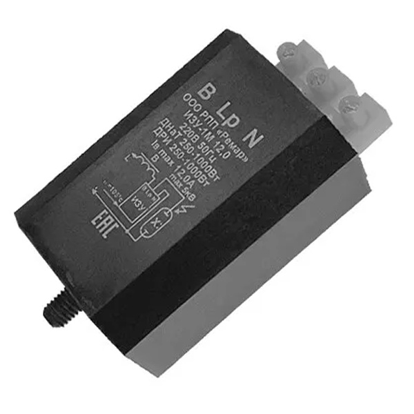 ИЗУ-1М Ремар 250/1000 220V 12A 3 контакта для ДРИ 250-1000W/ДНаТ 250-1000W ламп