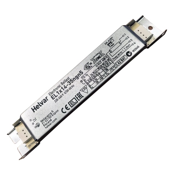 ЭПРА Helvar EL1x14-35ngn5 220V для люминесцентных ламп T5 190x30x21mm
