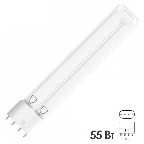 Лампа бактерицидная Sylvania LYNX L 55W 4P 2G11 L535mm UVC специальная безозоновая