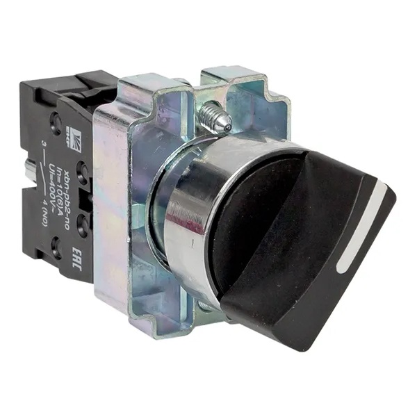 Переключатель в сборе EKF BD21 22мм 2 фиксированных положения 1NO короткая ручка IP40