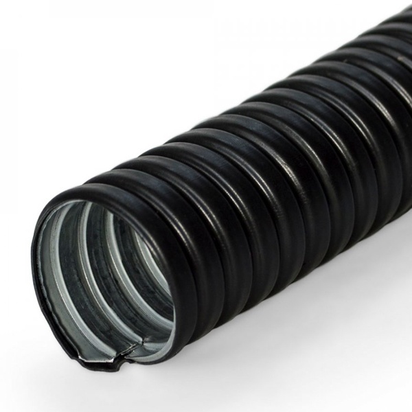 Металлорукав Промрукав Р3-ЦП-НГ-LS 38 мм герметичный в ПВХ изоляции [бухта 25м]