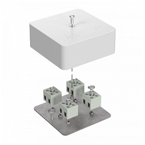 Коробка огнестойкая Промрукав 75х75х30 для кабель-канала 40-0450-FR2.5-8 Е15-Е60 (латунь)