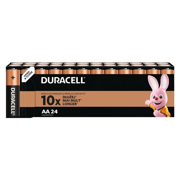 Батарейка Duracell AA LR6 Basic MN1500 1,5V алкалиновая (упаковка 24шт) 1024886
