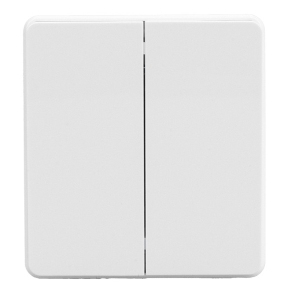 Выключатель двухклавишный Kranz Miele Round 10А с рамкой перламутр