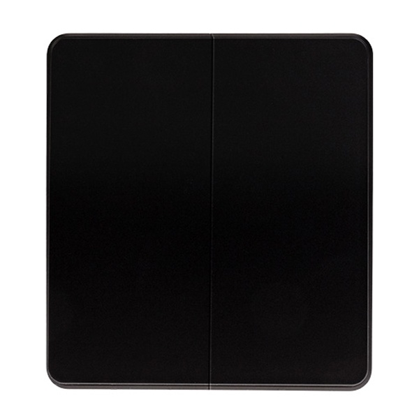 Выключатель двухклавишный Kranz Miele Round 10А с рамкой оникс