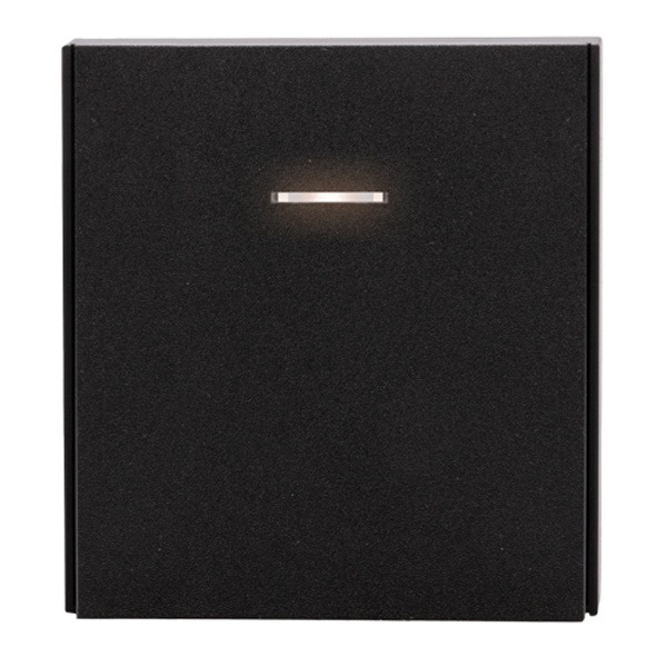 Переключатель одноклавишный с подсветкой Kranz Miele Strong 10А с рамкой антрацит