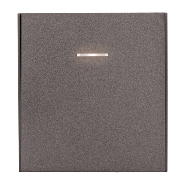 Переключатель одноклавишный с подсветкой Kranz Miele Strong 10А с рамкой графит