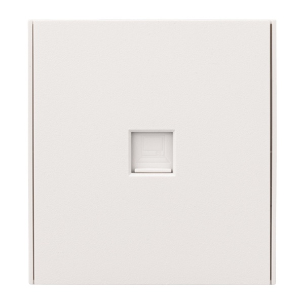 Розетка компьютерная Kranz Miele Strong RJ45 кат 6 с рамкой жемчуг