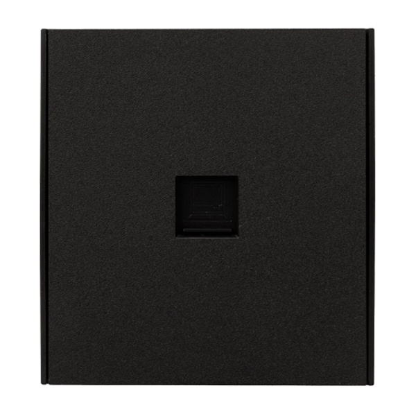 Розетка компьютерная Kranz Miele Strong RJ45 кат 6 с рамкой антрацит