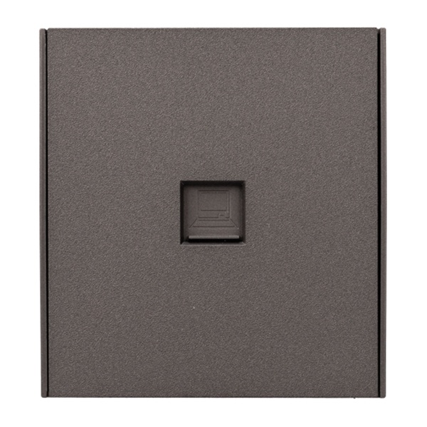 Розетка компьютерная Kranz Miele Strong RJ45 кат 6 с рамкой графит