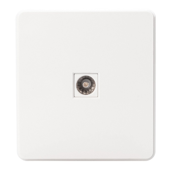 Розетка TV Kranz Miele Rjund с рамкой перламутр