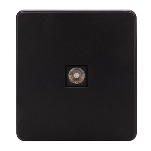 Розетка TV Kranz Miele Rjund с рамкой оникс