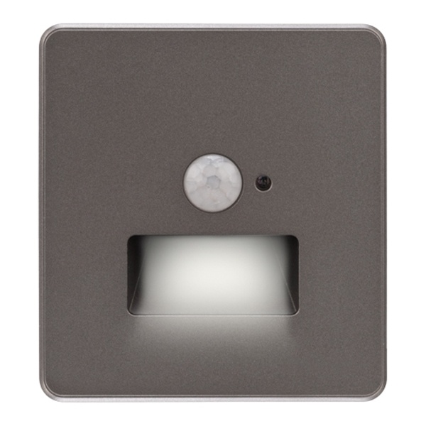 Подсветка настенная Kranz Miele Round для ног с датчиками движения и освещенности с рамкой титан