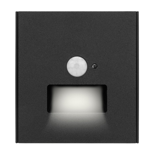 Подсветка настенная Kranz Miele Strong для ног с датчиками движения и освещенности с рамкой антрацит