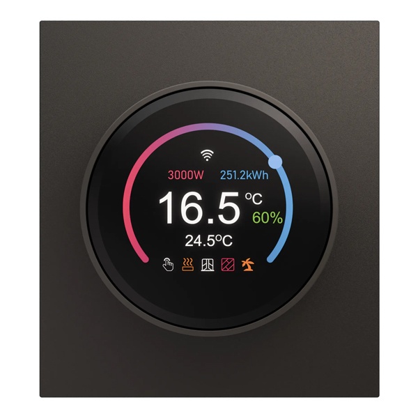 Терморегулятор Kranz Miele Strong Wi-Fi с рамкой графит