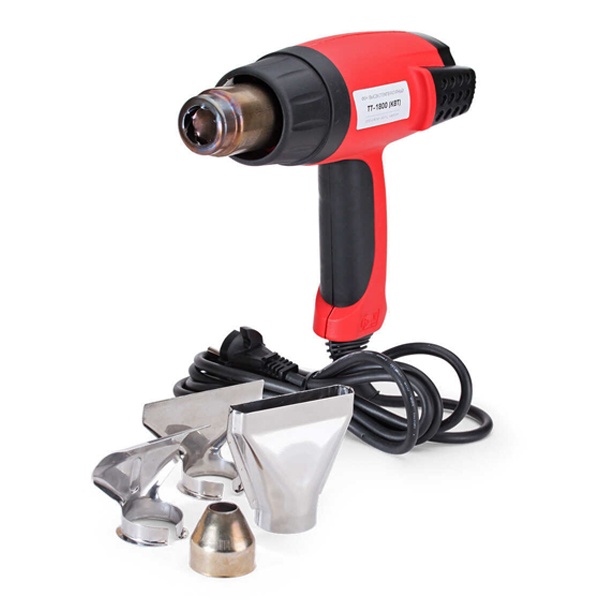 Фен строительный технический КВТ ТТ-1800 Мастер с комплектом из 4 насадок
