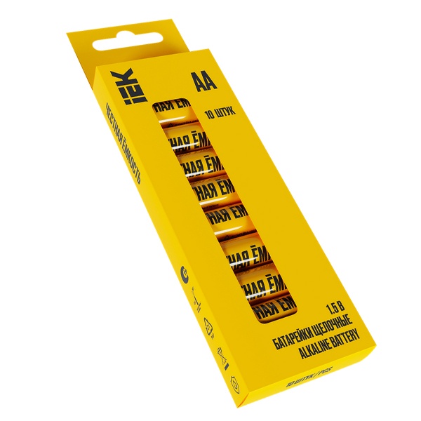 Батарейка ИЭК AA LR06/AM 3 2950мАч 1,5V алкалиновая (пальчиковая) (упаковка 10шт)