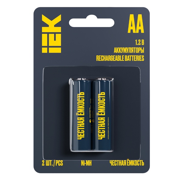 Аккумулятор ИЭК GREEN Ni-MH AA HR6 2700мАч Никель-металлогидридный (пальчиковый) (упаковка 2шт)