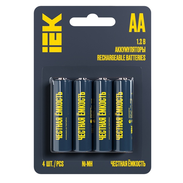 Аккумулятор ИЭК GREEN Ni-MH AA HR6 2700мАч Никель-металлогидридный (пальчиковый) (упаковка 4шт)
