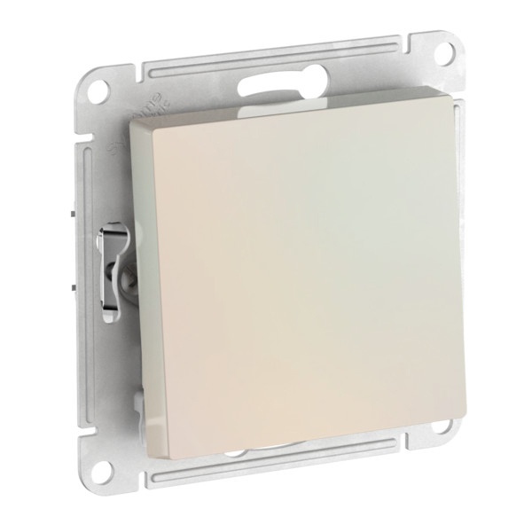 Одноклавишный выключатель SE AtlasDesign 10A быстрозажимные клеммы, жемчуг [уп 10 шт]