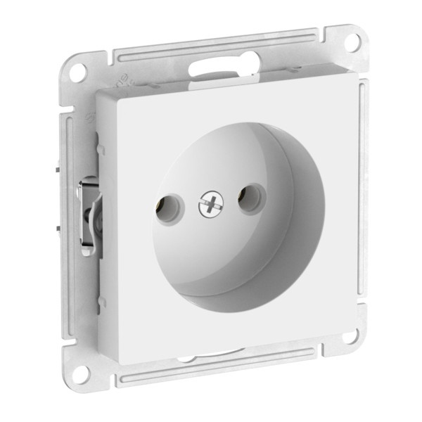 Розетка без заземления SE AtlasDesign 16А быстрозажимные клеммы, белый [уп 20 шт]