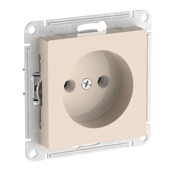 Розетка без заземления SE AtlasDesign 16А быстрозажимные клеммы, бежевый [уп 20 шт]