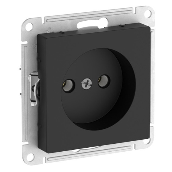 Розетка без заземления SE AtlasDesign 16А быстрозажимные клеммы, карбон [уп 5 шт]