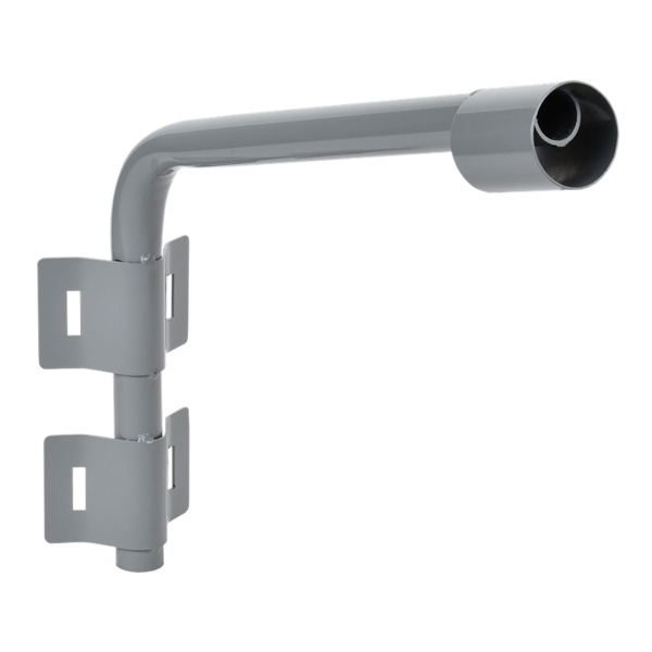 Кронштейн ИЭК КР-2 D60 L500 для консольных светильников, под монтажную ленту, 2 хомута, серый