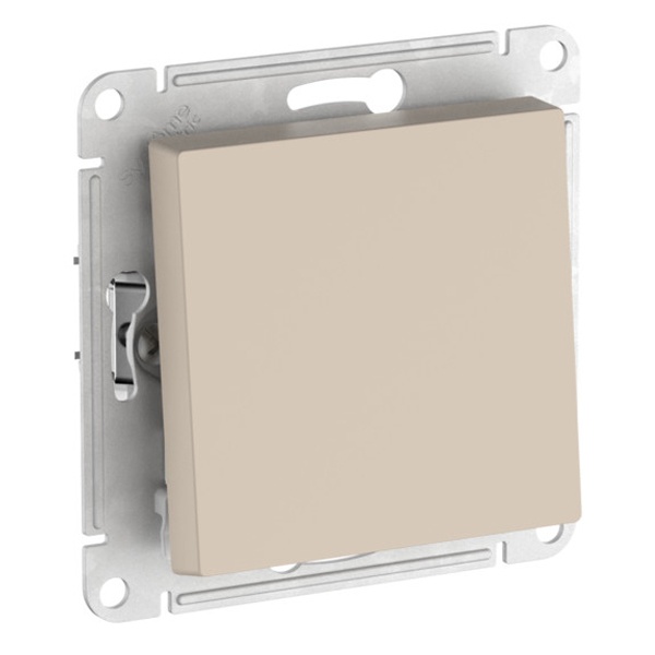 Одноклавишный переключатель SE AtlasDesign 10A быстрозажимные клеммы, песочный [уп 5 шт]